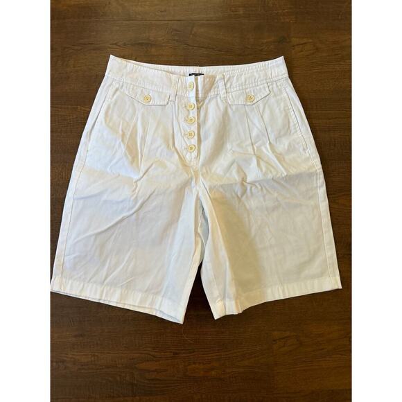 J. Crew Pleated button-front short in chino White Size 4 - Picture 3 of 6
